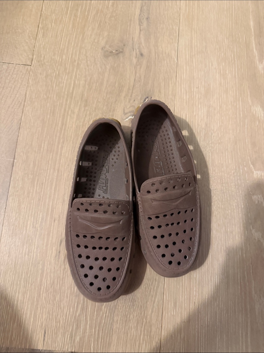 Florsheim  Perforated Taupe Slip-On Floafers
